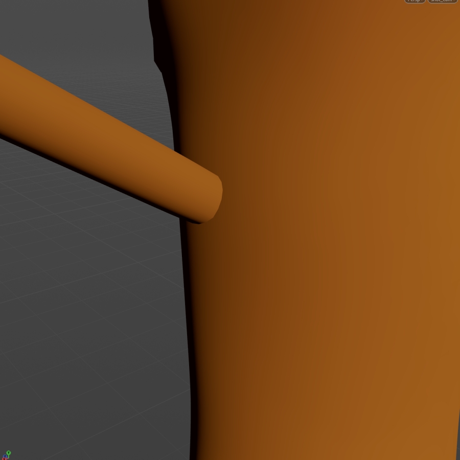 Shrinkwrap bypassed: the open end just follows the arm.