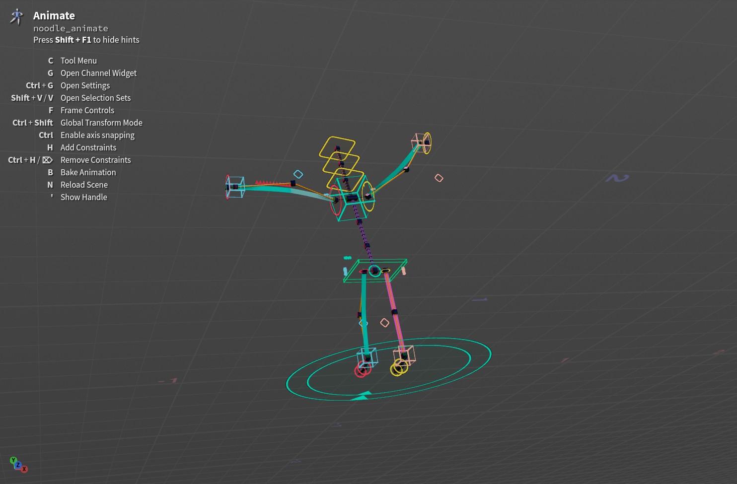 Before: the whole rig turned 180 degrees read as twist.