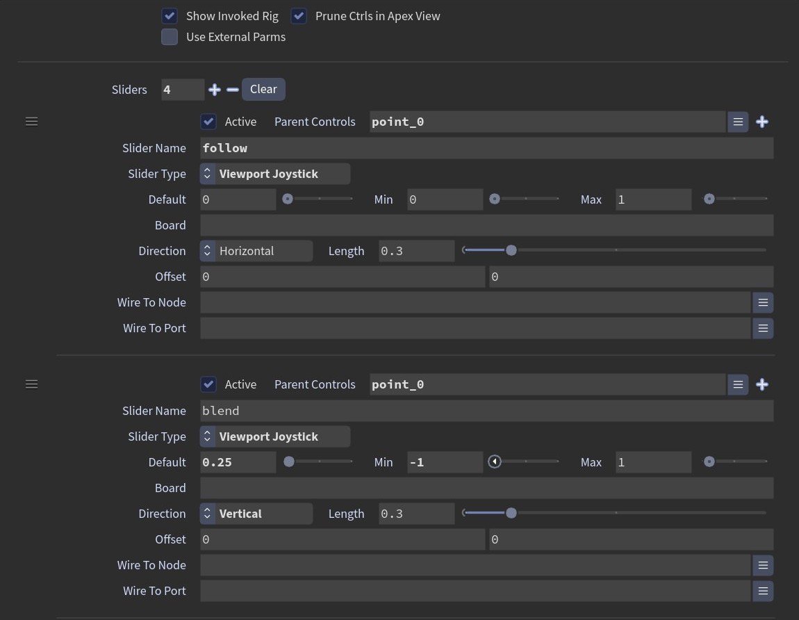 Each slider row is its own block.